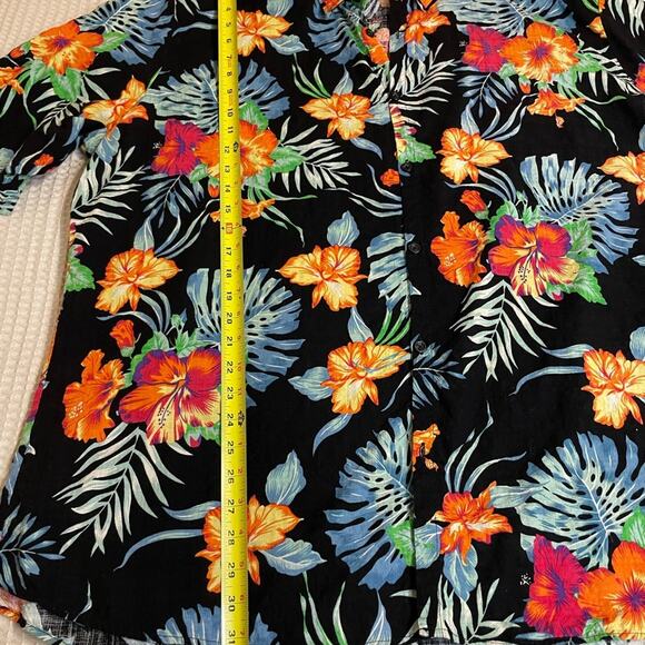 Jogal 2 Piece Hawaiian Set Tropical Floral Print Button Up Top & Short Size 3XL - Picture 10 of 16